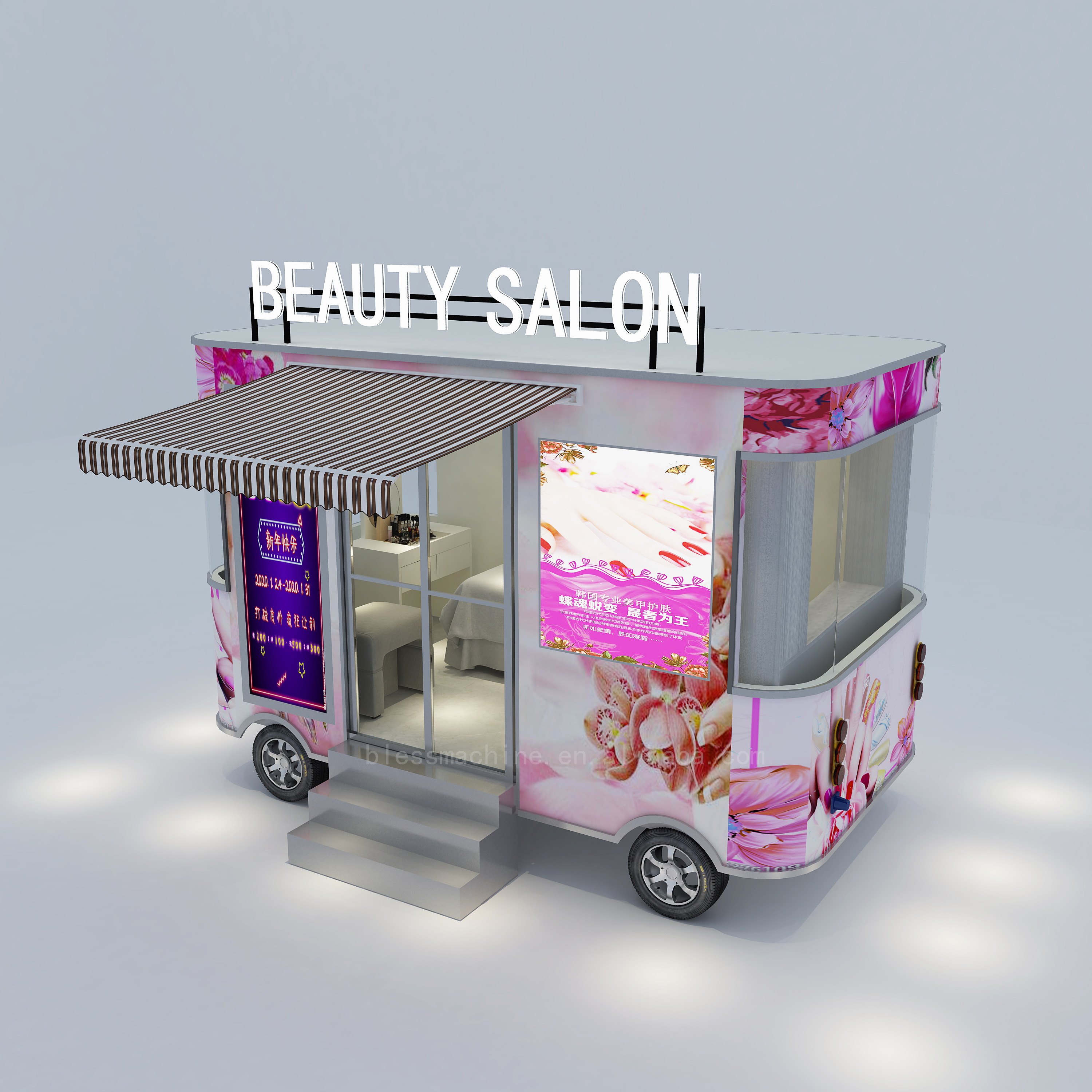 CE Certificate Concession Korean Mini Truck L420.00cm*W180.00cm*H230.00cm 220V/380V Voltage