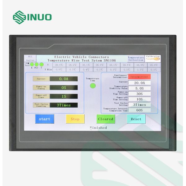 EV Connector Temperature Rise Test System 8-Channel 0-400°C