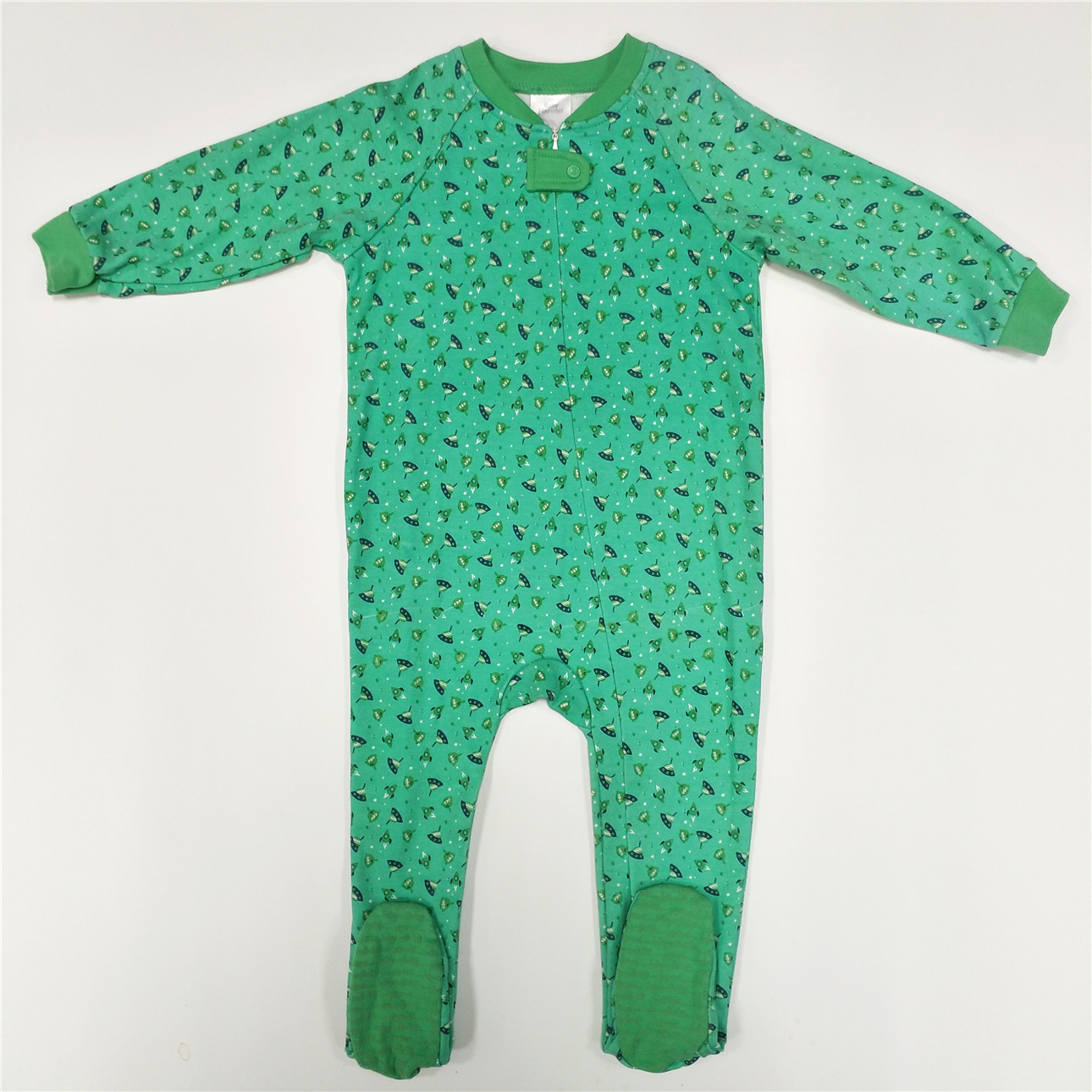 Infants Toddlers Winter Full Print Cotton Footie Pajamas for Unisex Baby Sleepwear