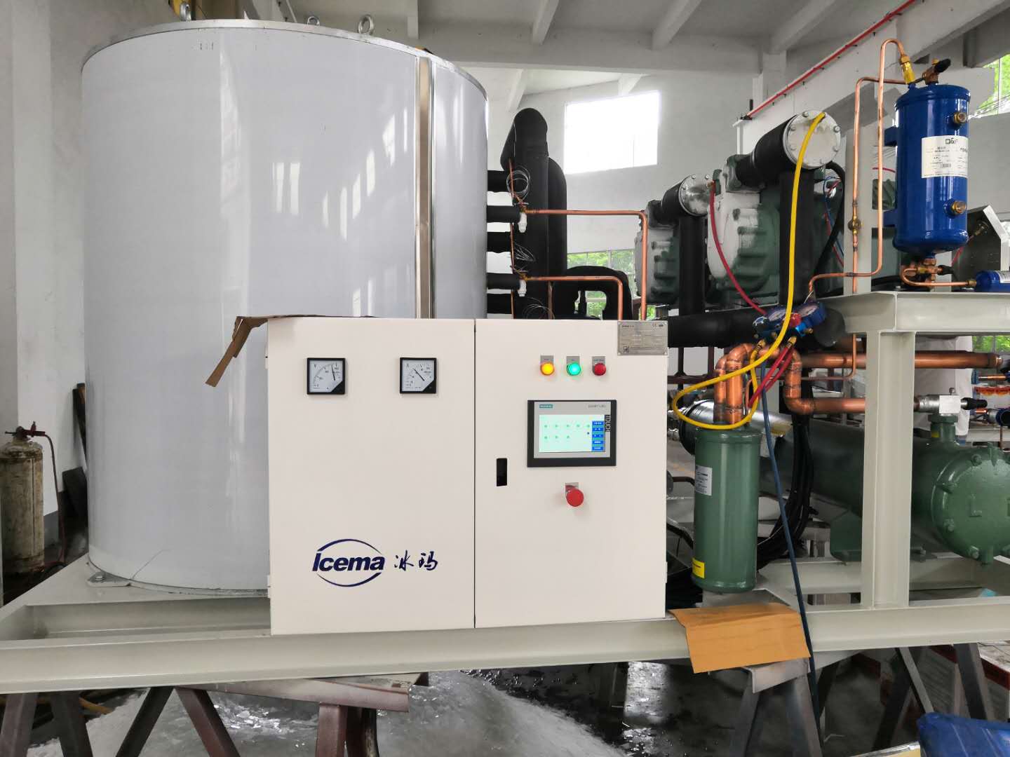 500 Kg Sea Water Flake Ice Machine For Fishing Vessels Electric Components By Schneider