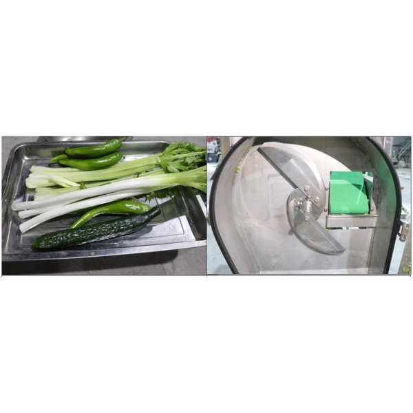 1100W Vegetable Processing Equipment , Adjustable Bamboo Dofu Vegetables Melon Leafy Spinach banana slicer machine