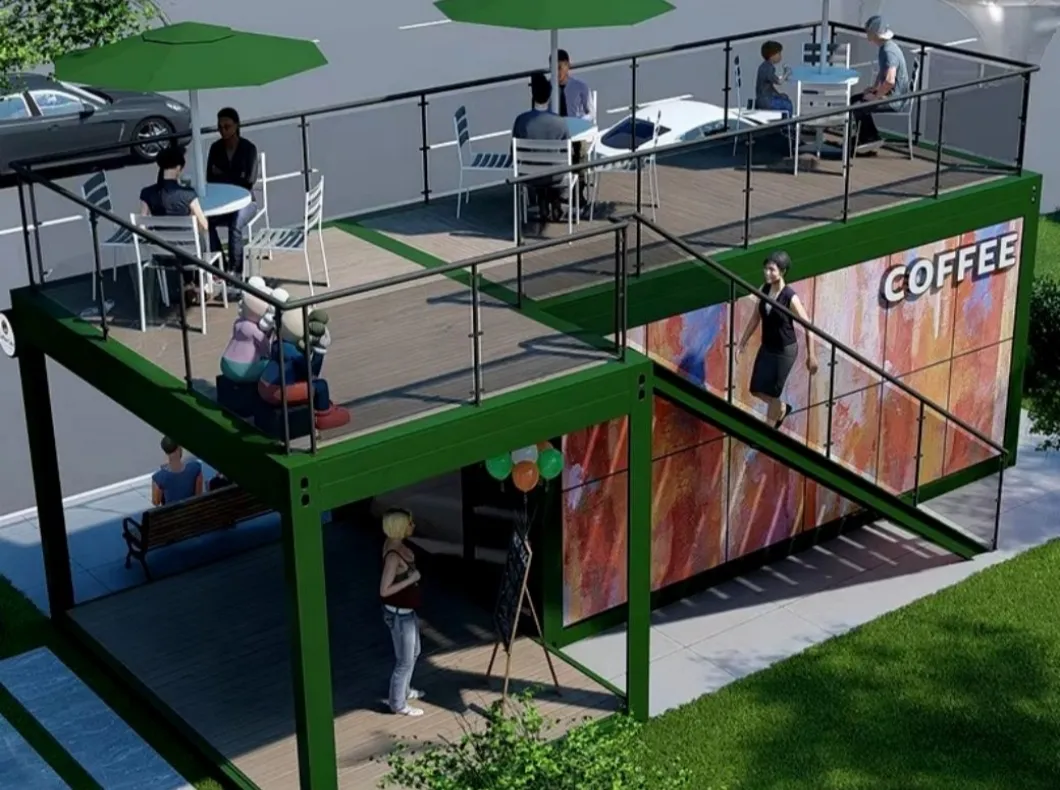 Luxury 40FT Steel Mobile Modular Mini Tiny Prefab Cafe Outdoor Mobile Container House for Sale