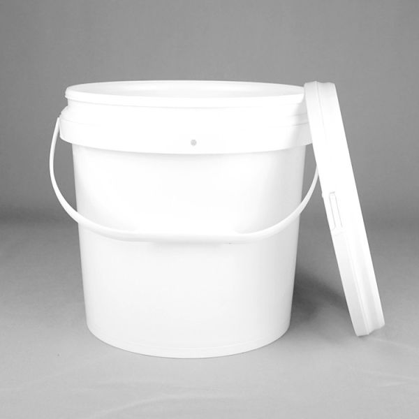 3 Gallon (9L) Round Plastic Paint Bucket | 10kg Plastic Pail with Lid, IML / Screen Printing