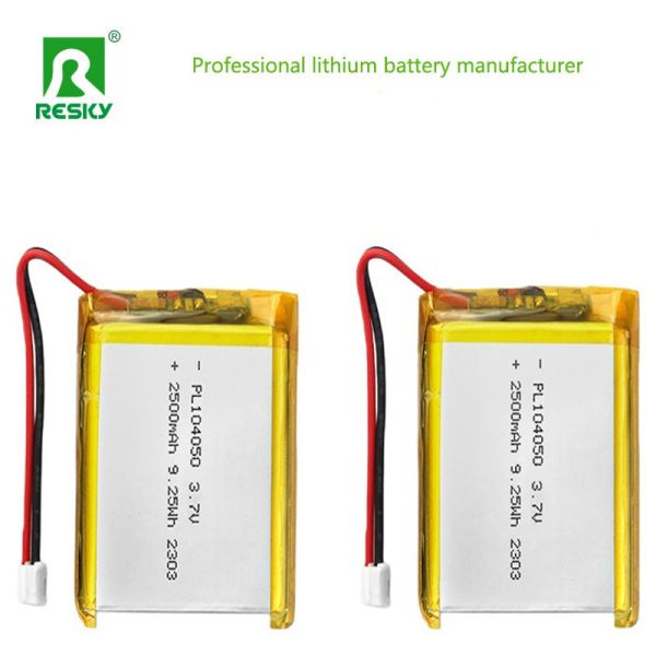 Lithium Ion Battery Pack 104050 3.7v 7.4v 2500mAh 9.25wh Rechargeable Solar Lipo Batteries