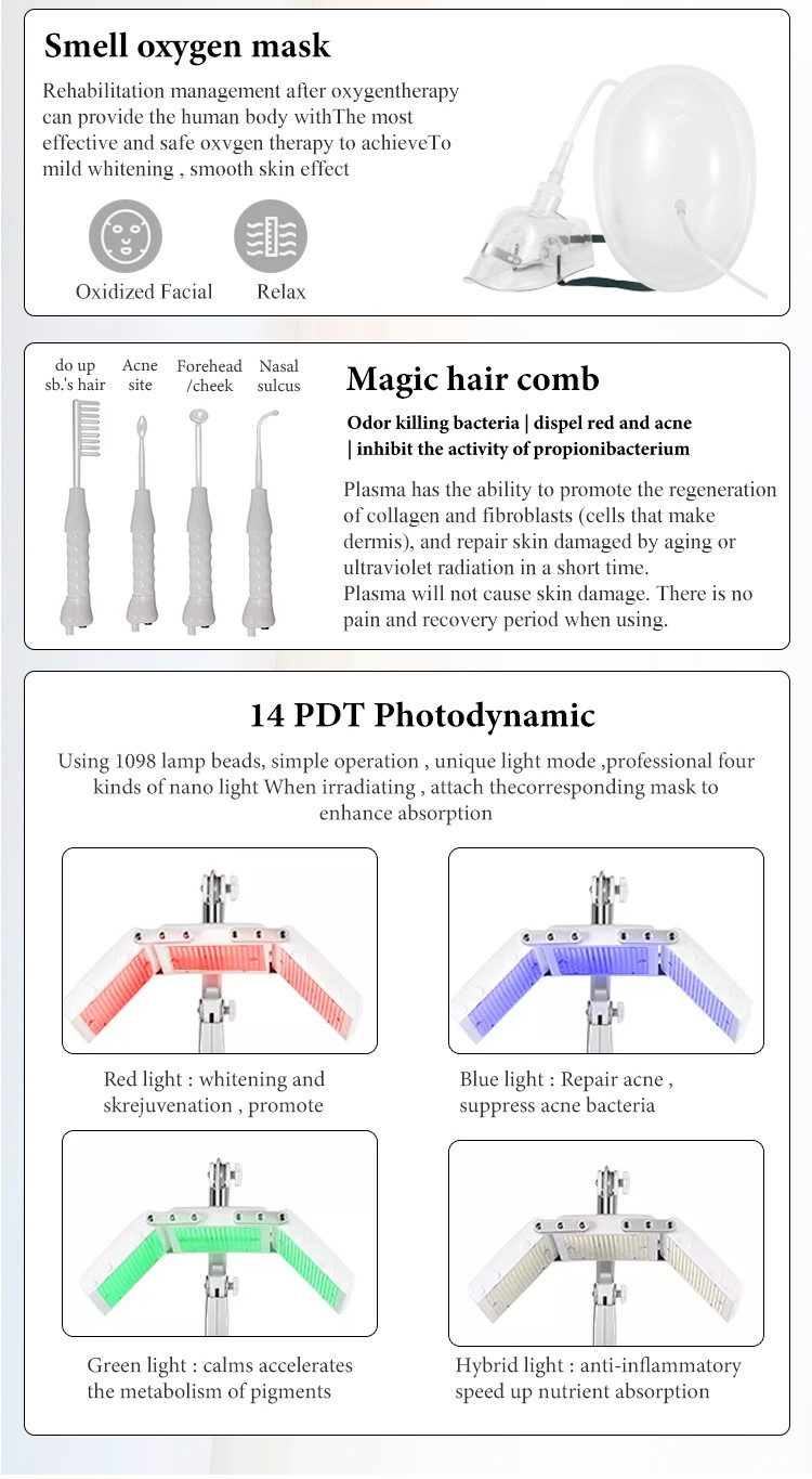 14 In 1 CE Hydro Dermabrasion Machine With Photon Led Light Therapy