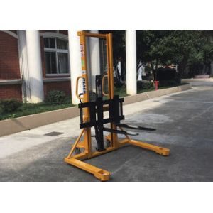 Adjustable Manual Hydraulic Pallet Stacker , Straddle Stacker Forklift High