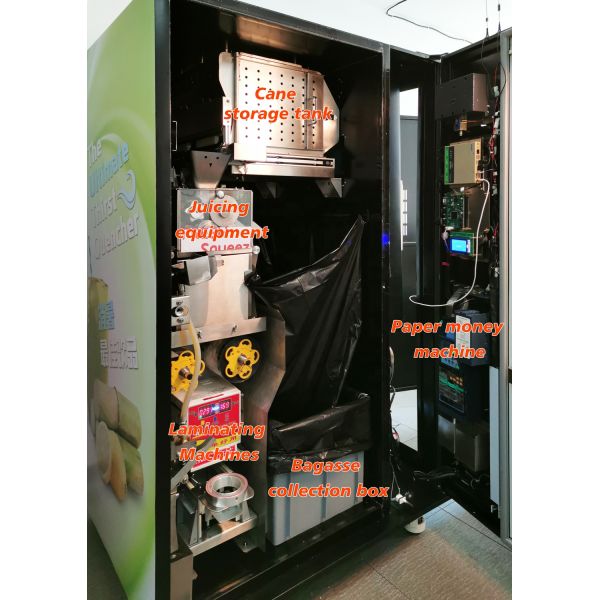 Fresh Juice Sugarcane Vending Machine 220V Automatic For Supermarket
