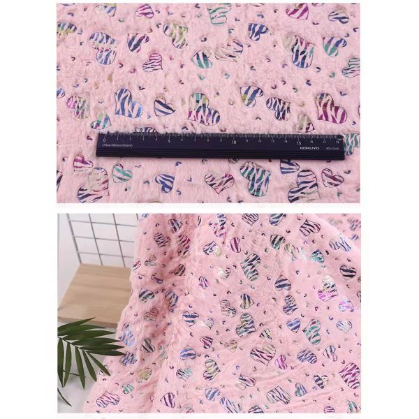 China Product Multi-Colors Design Polyester Material Foil Print Plush Velvet Fabric for Sale