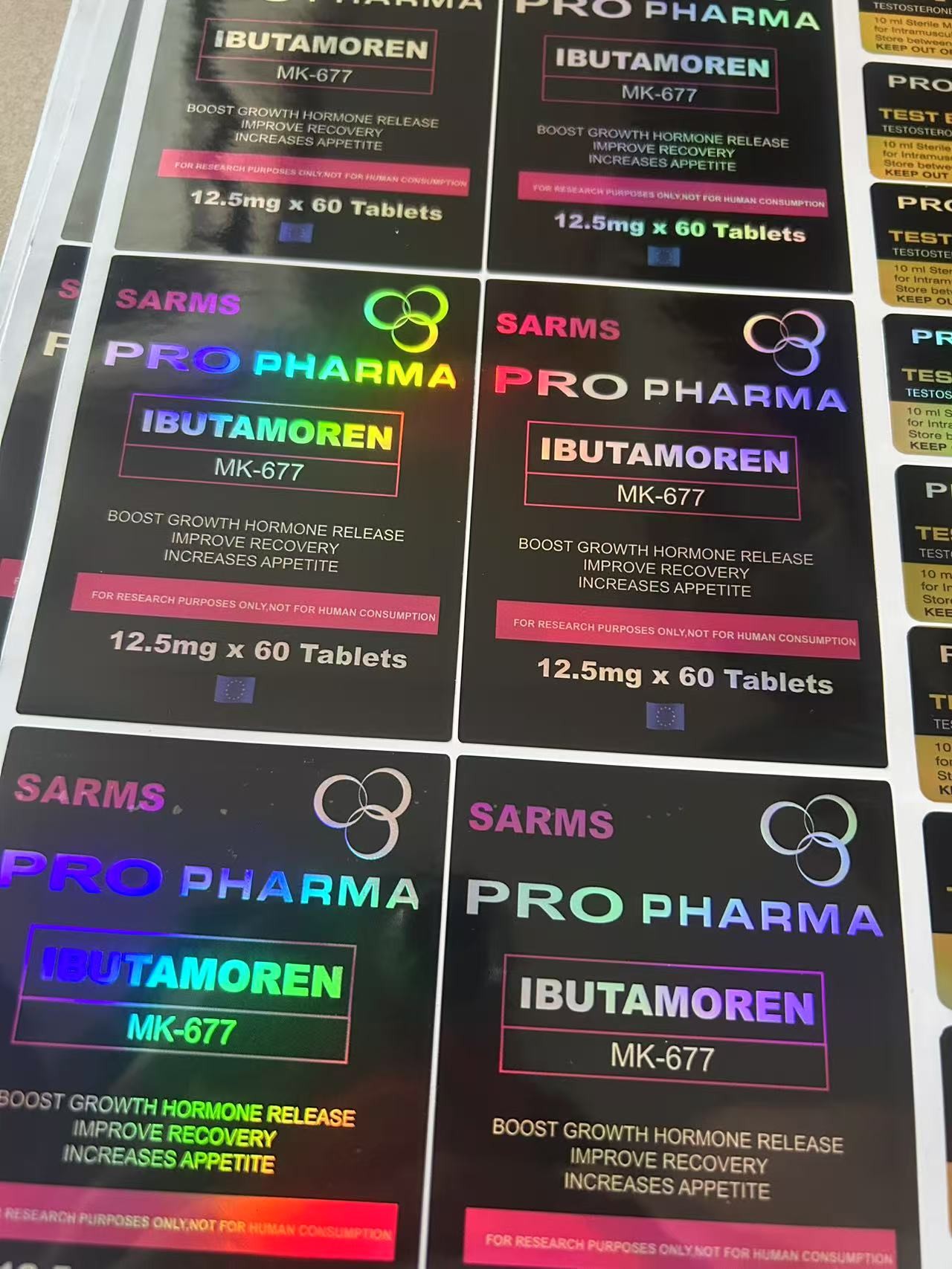 Clen 40mcg Orals Medication Bottle Labels Pharmacy Label with laser effect