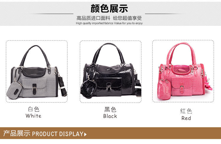 Design Quality PU Leather Hot Pink Pet Hand Bag