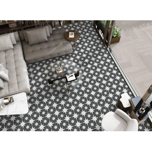 Gray White Ceramic Rustic Tile 250x250mm for Indoor Floor