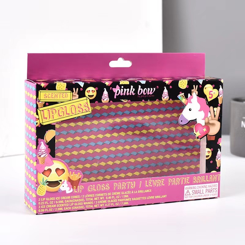 Retail Hanging Hook Folding Paper Box with Window Customized Coated Paper Material