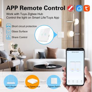 UBARO 86 Type Smart Tuya Zigbee Switch App Remote Control Support Google