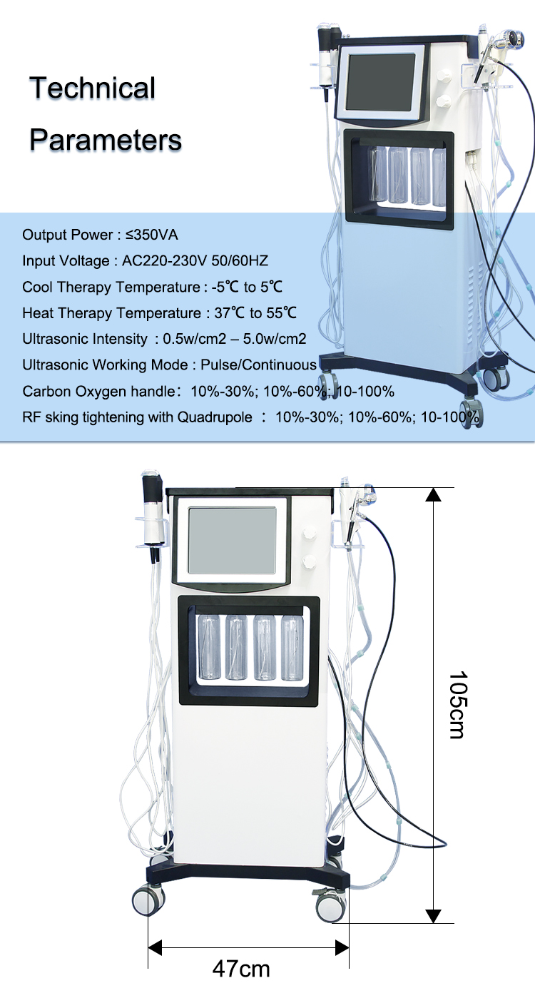 8 in 1 multifunctional water peel microdermabrasion facial machine for acne treatment