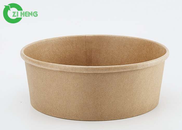 Disposable Custom Printing Salad Paper Bowl With Lid For Takeaway