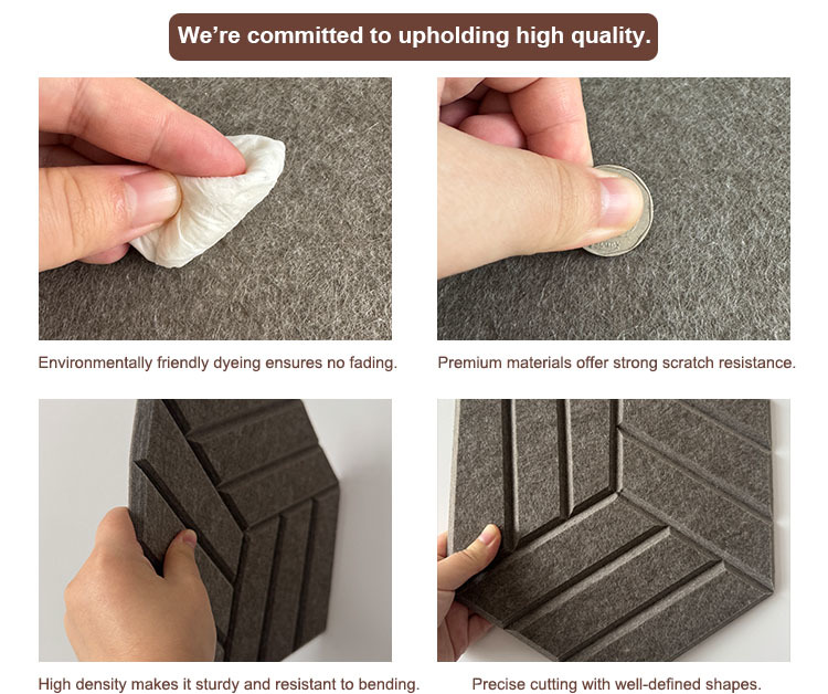 Modern 60*60CM Acoustic Panels 6 PCS Decorative Sound Wall Panels for Hotel Recording & Home Studio Office Use