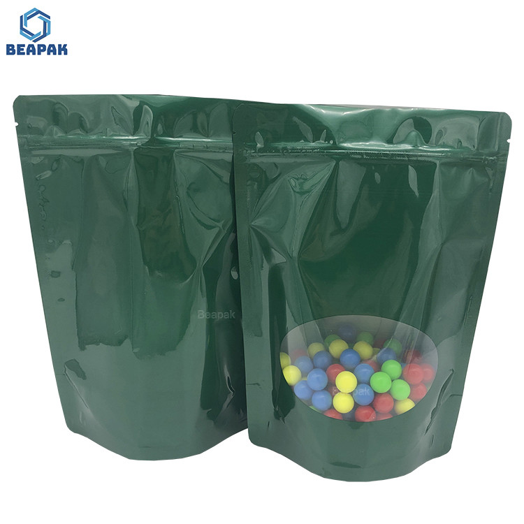 Quality k Glossy 500g Stand Up Pouches With Window for sale