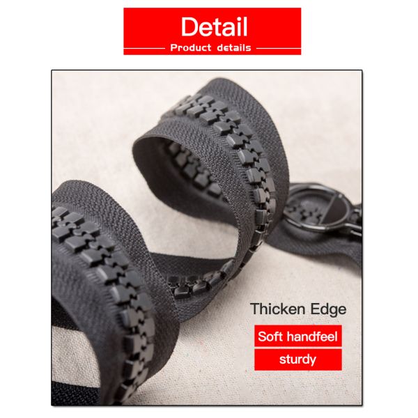 low price plastic long chain eco-friendly fabric resin zipper roll zip for clothing bags auto lock zipper for coat