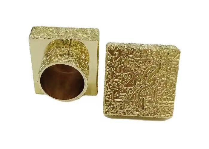 High-End Die Casting Zamak Perfume Caps Square Shaped Perfume Cover
