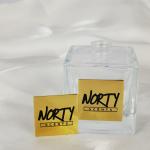 Custom Matte Personalized Label Metal Sticker Scented Perfume Candles Label