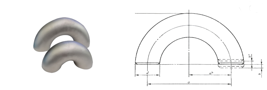 High Quality Price DN40 *3mm GR2 Pipe Fitting Butt Welding Titanium 180 Degree Elbow