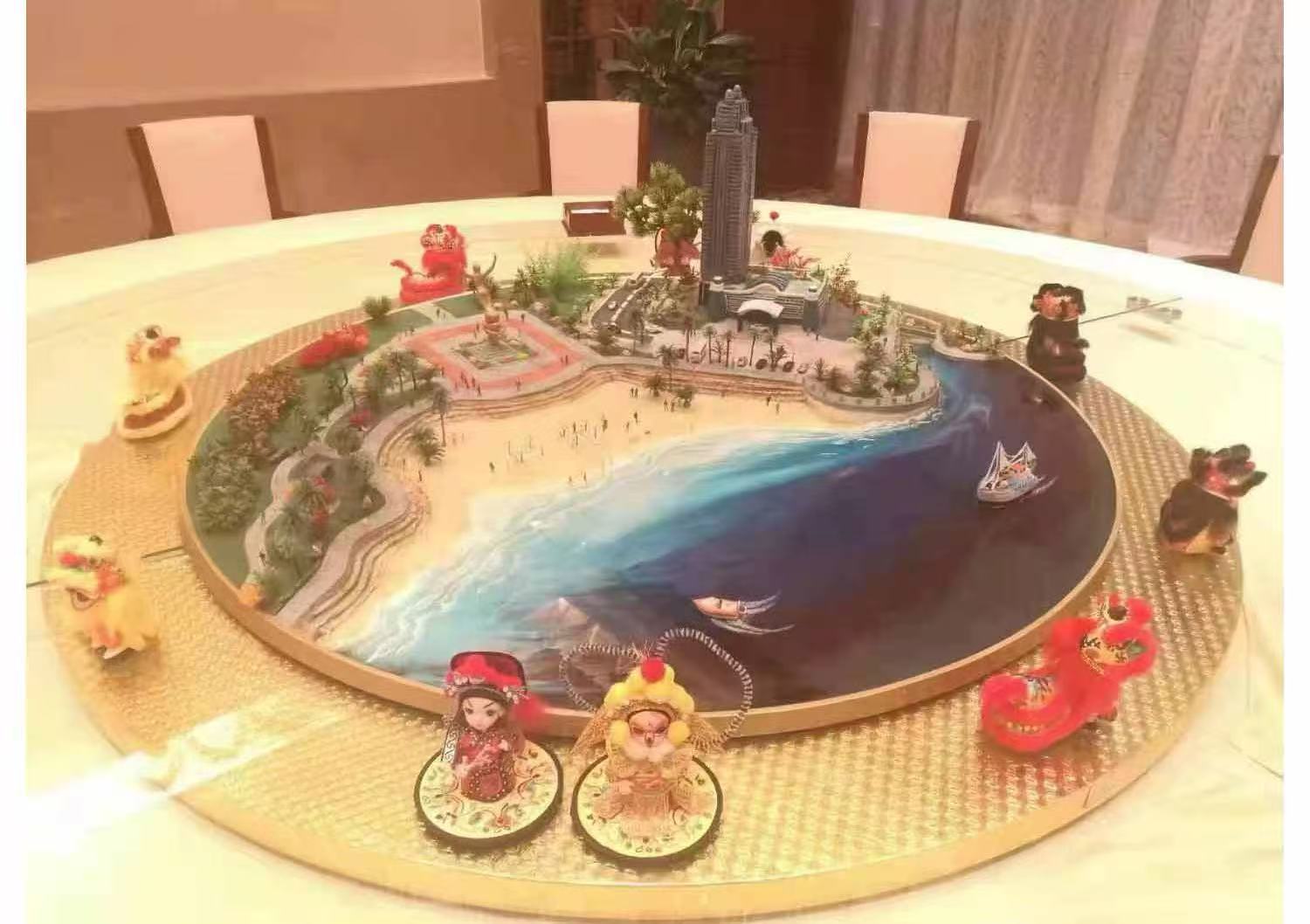 Dining Table Landscape Scale Model 1:150 Architecture Landscape Model
