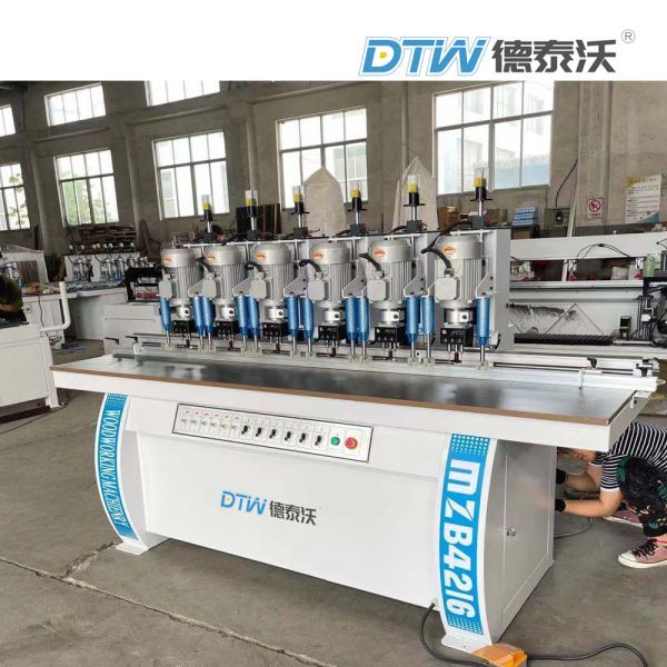 9KW Six Heads Wood Drilling Machine Cabinet Hinge Boring Machine