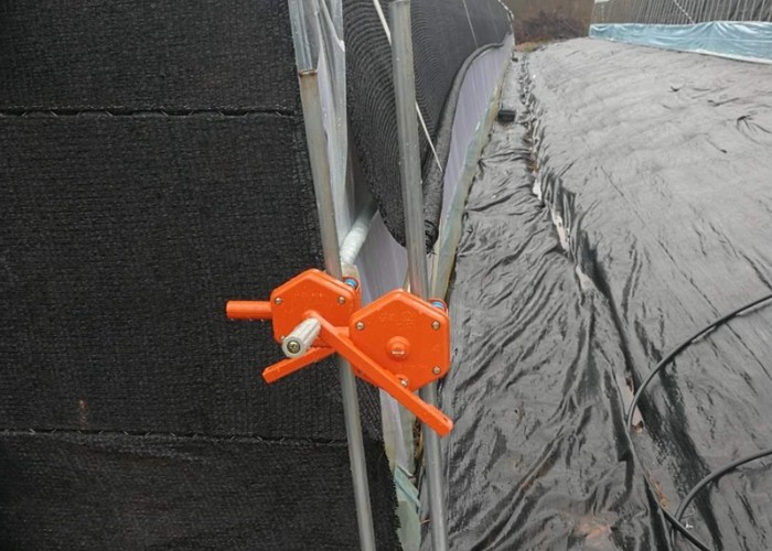 Manual Roll Up Motor Machine For Greenhouse Orange Blue Film Roller For Roof Ventilation And Shade Net