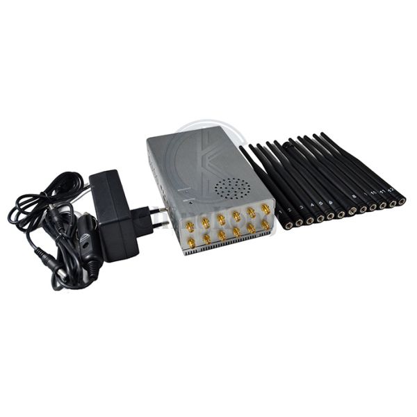 WiFi GPS Lojack Signal Isolator AC240V 20m Mobile Phone Inhibitor 12 Antennas