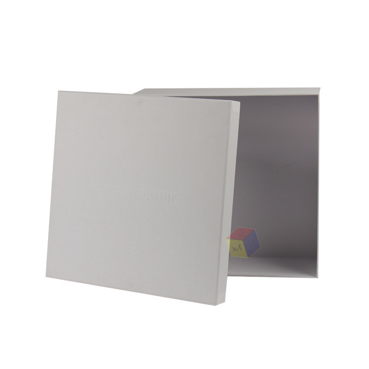 Empty Custom Logo White Rigid Apparel Cloth Custom Cardboard Shoe Boxes Packaging With Lid