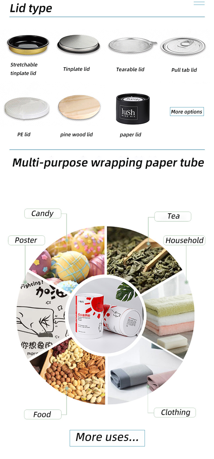 Glass Bottle Cosmetic Paper Tube Packaging Customize Paperboard Tube Packaging