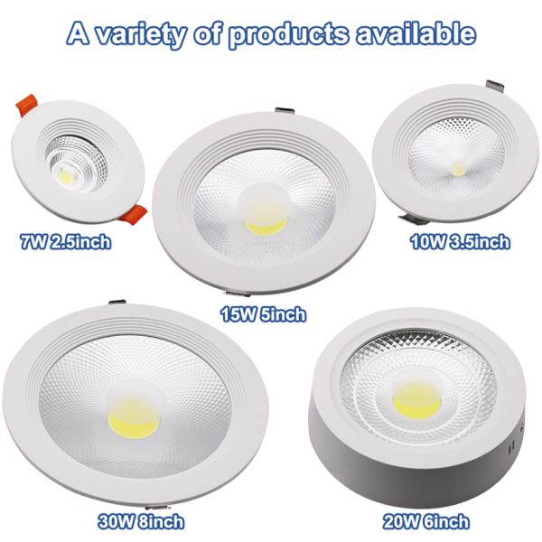 Home Decorative Recessed LED Ceiling Downlight Dimmable 6W 9W 20W