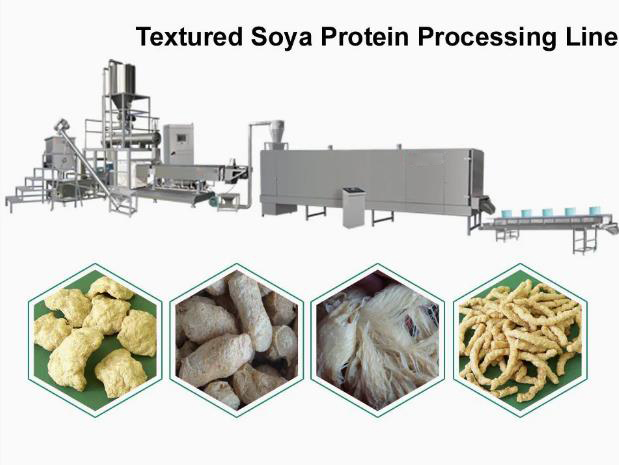 Loose texture Soya Extruder Machine , corn puff making machine