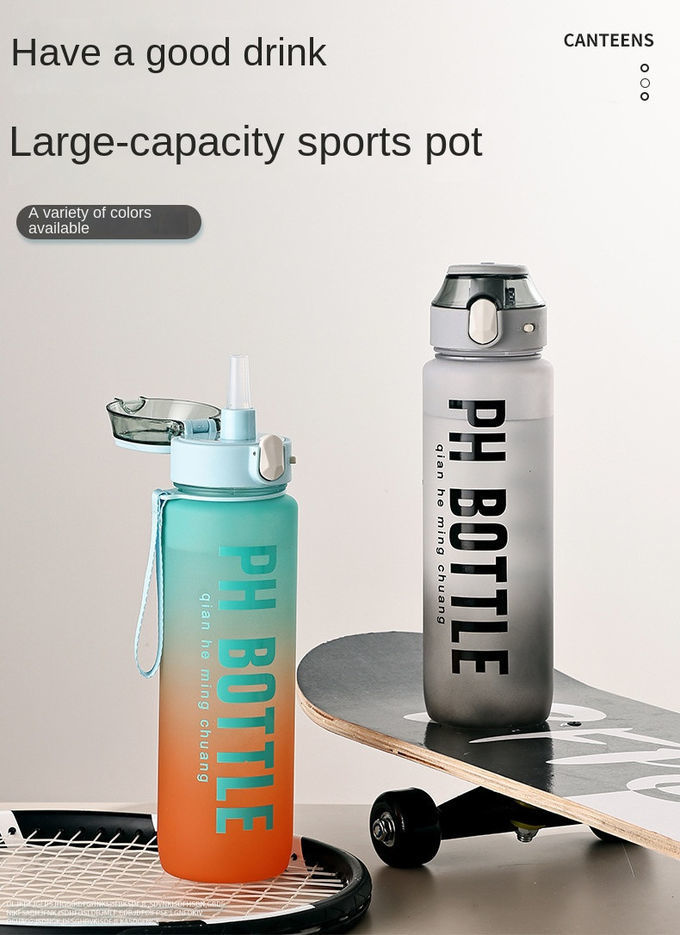 Bpa Free 1000ml 1 Litre Sipper Water Bottle With Straw For Adults Gradient Color 32 Ounce Large Capacity Many Colors Reusable Odour Free