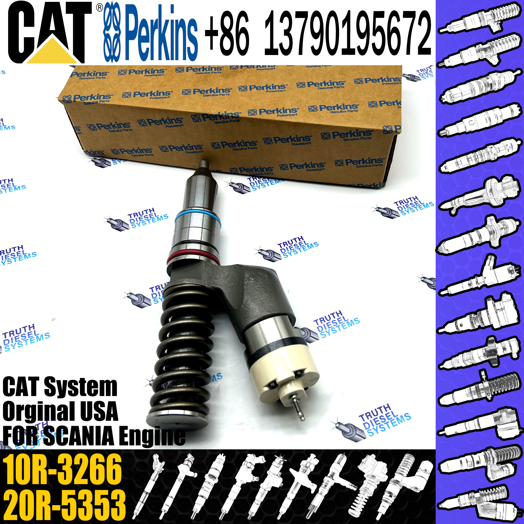 C15 Engine Fuel Injector 10R-7232 10R-1273 10R-1273 10R-9236 10R-3265 10R-3266 For C-Aterpillar Car