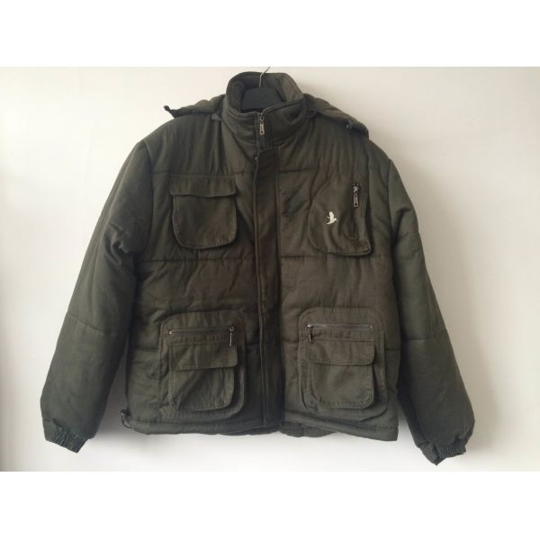 padded jacket, polar fleece jacket, olive green, S-3XL, padding and polarfleece lining, 023L