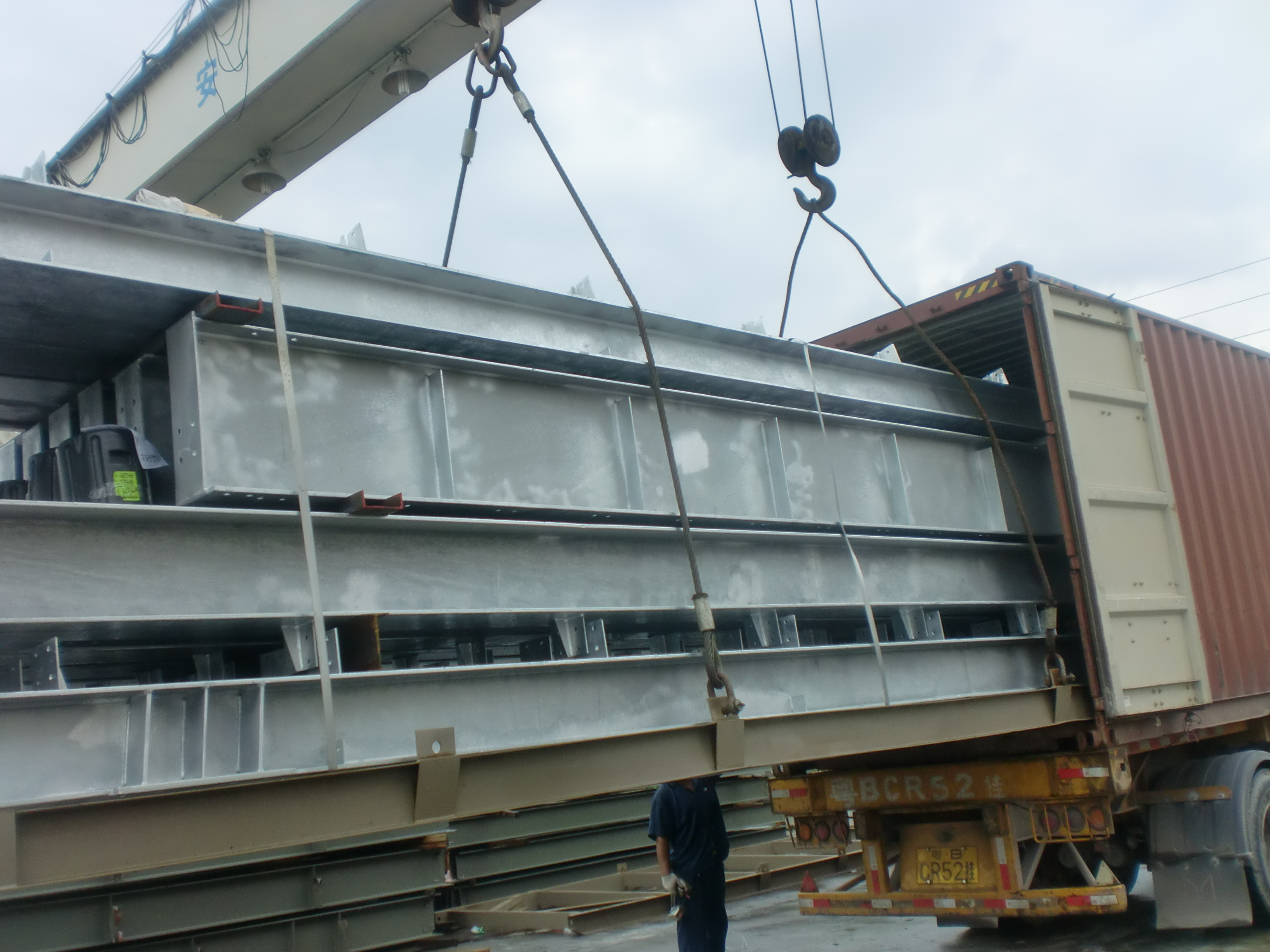 Hot - dip Galvanized Warehouse Steel Structure Prefabricated ISO9001