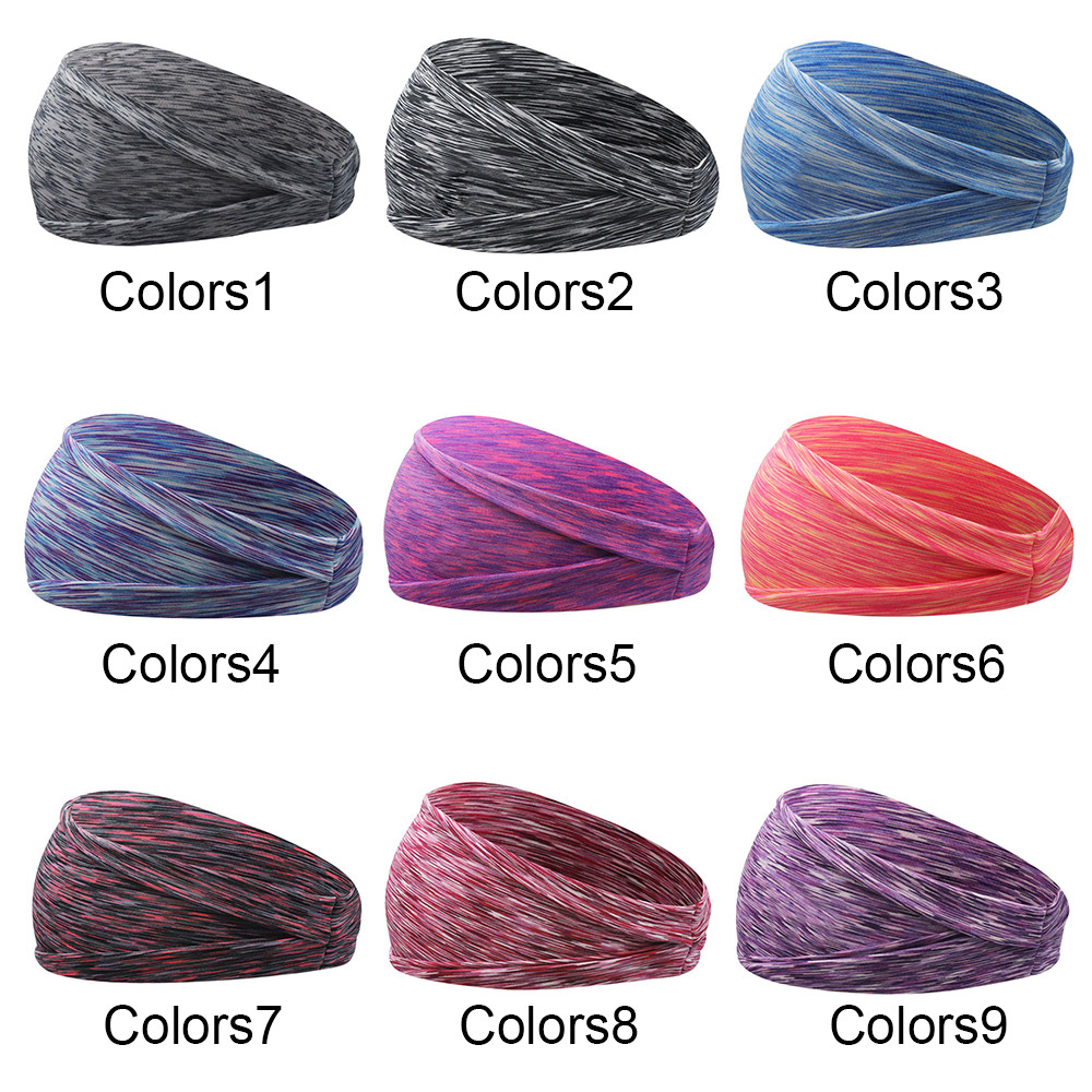 Absorbing Sweat Elastic Yoga Running Headbands Breathable Stretchy