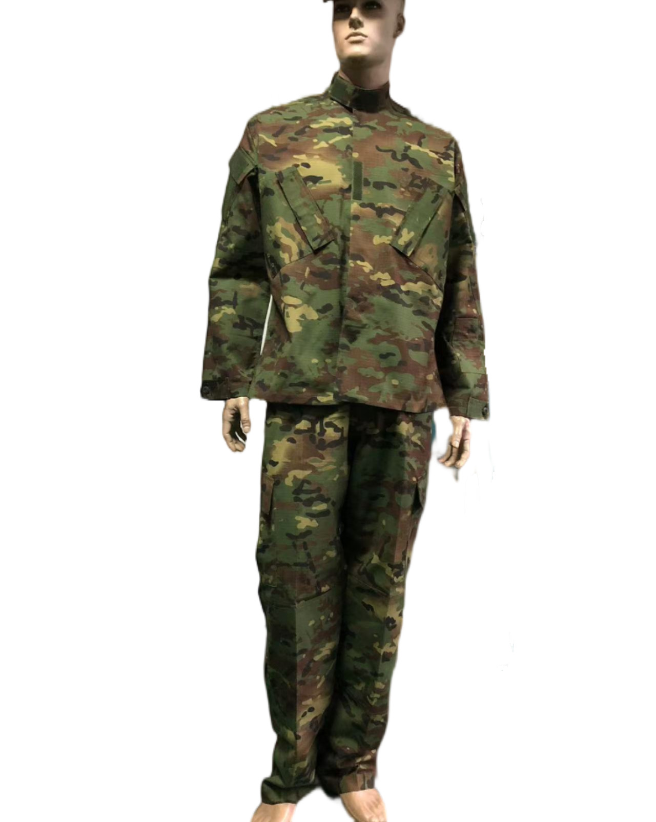 Custom ACU Military Uniform Set Camouflage Ripstop Twill Fabric