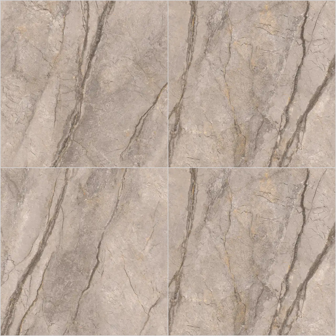 Brown Polished Sintered Stone Slabs 1200x1200mm for Indoor Floor