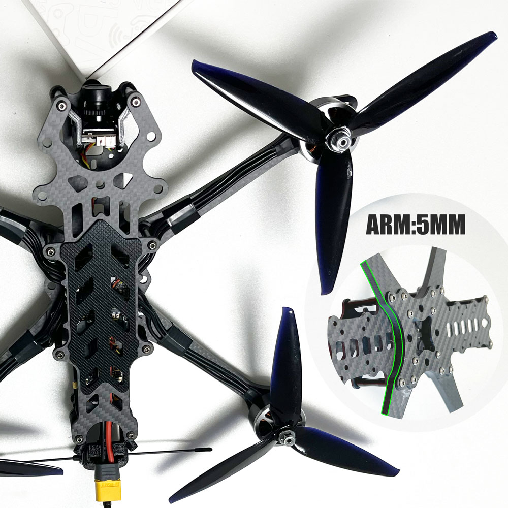 Mark4 V2 Carbon Fiber Frame Micro FPV Sports Drones Long Range Racing Drone Kit with 5 7 10 13 Inch VTX 2.5W RUSHFPV