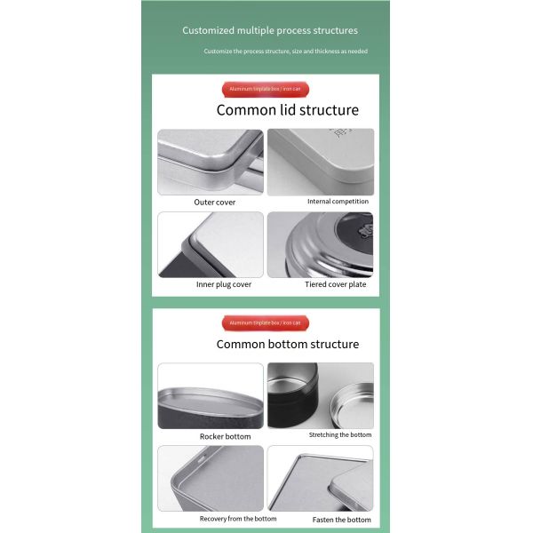 Customized Cosmetic packaging Tinplate/Aluminum Alloy Box with High-definition Digital Printing