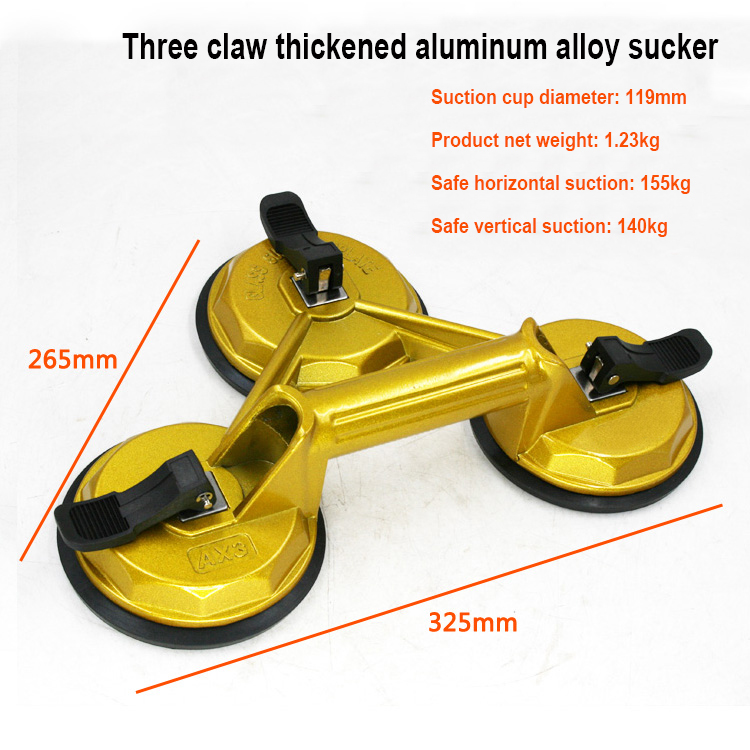 Single Claw Plastic / Aluminum Heavy Duty Glass Vacuum Suction sucker Tools for Tile Ceramic Glass Installation