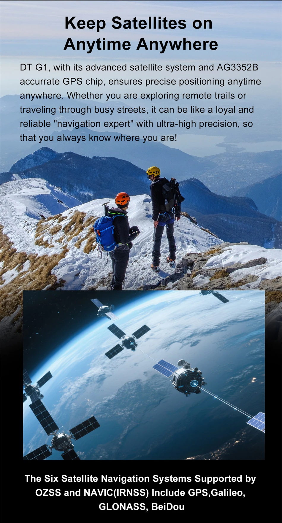 Watch DT G1 Multifunctional BT Call Sports Watch GPS Track Compass 5ATM Waterproof Heart Rate Fitness