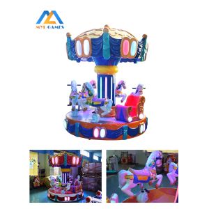 China Six Players Coin Operated Carousel / Rotating Carousel Rotating Horse on sale