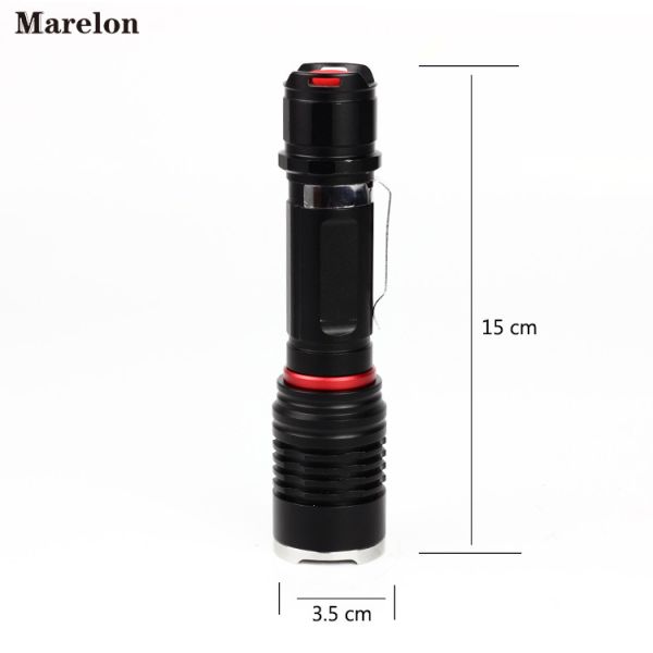 Super Bright Rechargeable Led Flashlight 300 Lumin With Water Proof Function