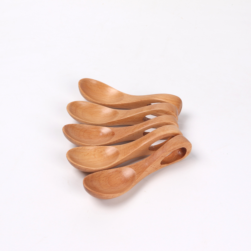 0 - 12 Months BPA Free Wooden Baby Spoon Fork Set Animal Shaped