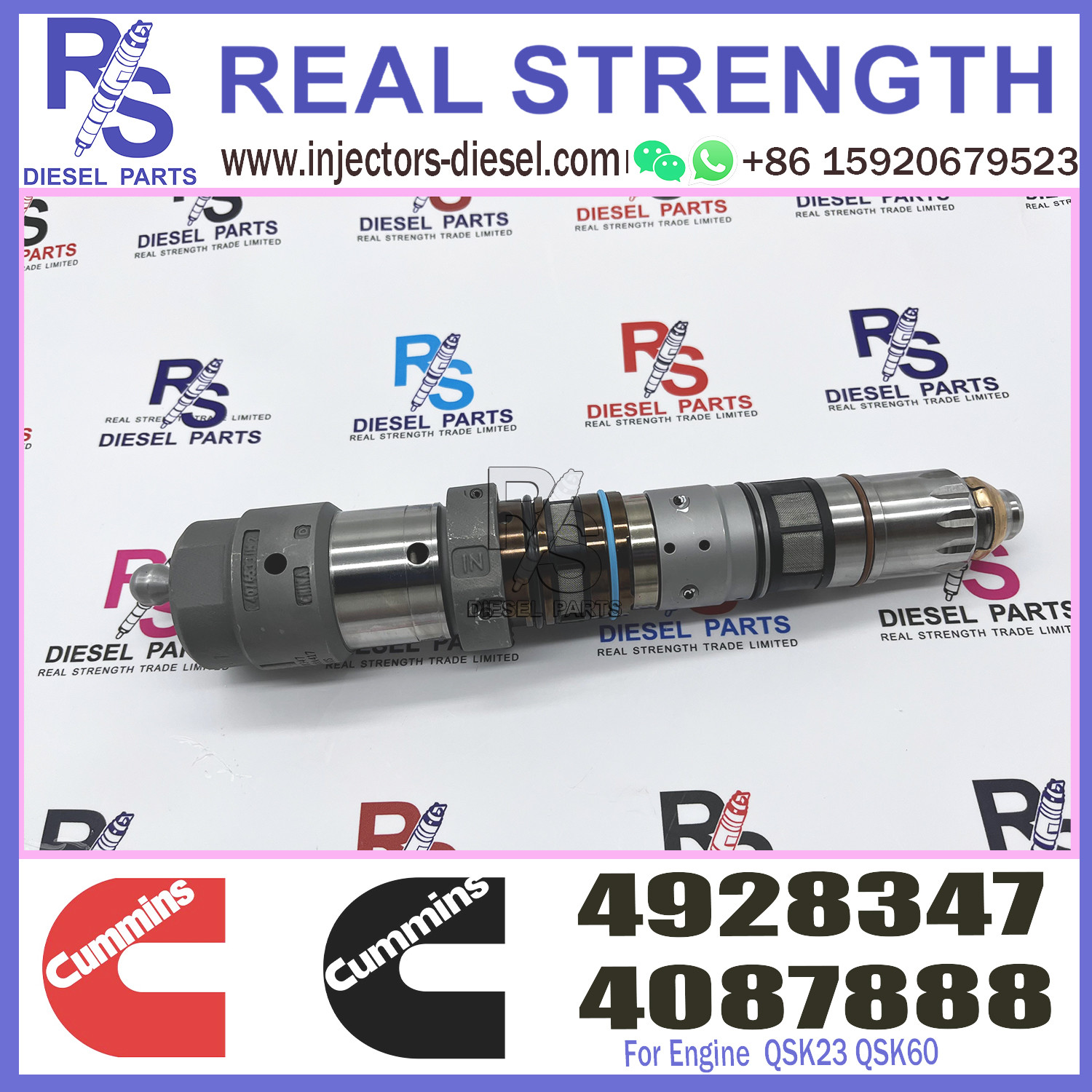 QSK23 QSK45 QSK60 Diesel Engine Fuel Systems Injector 4928345 4928346 4928347