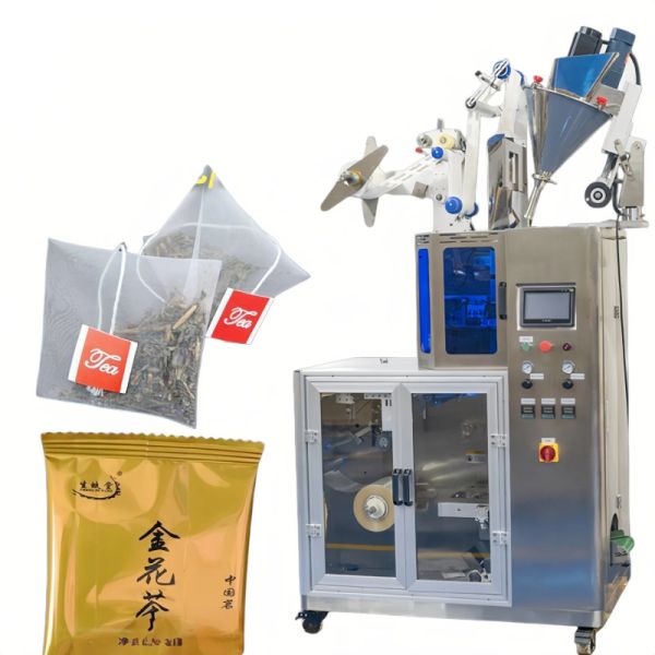 Automatic Triangle Tea Bag Packing Machine High Efficiency Tea Packaging Equipment 3kw