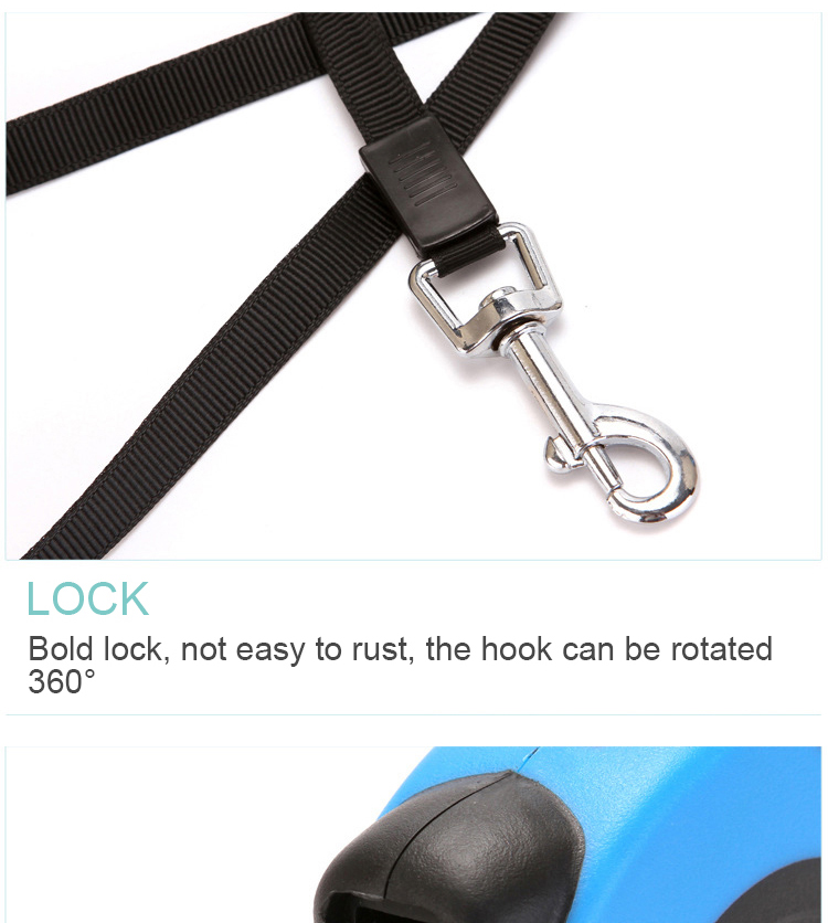 Heavy Duty Retractable Dog Lead Leash Adjustable Extendable Flexi Design 5m Length OEM/ODM